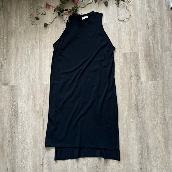 ELECTRIC & ROSE posey midi dress black slits - Picture 3 of 6